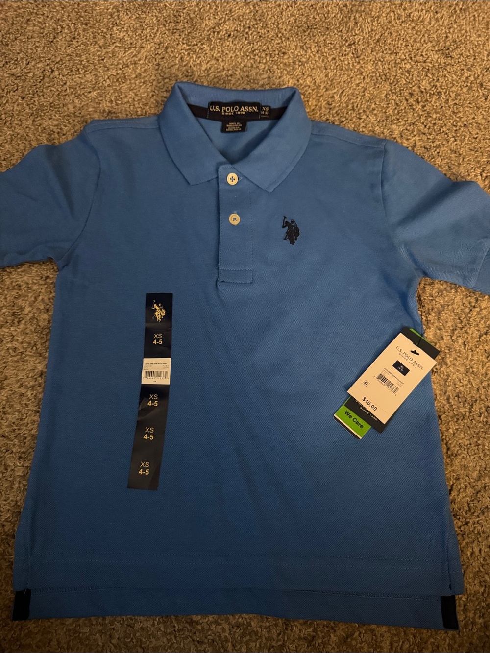 U.S. Polo Assn. Boys' Bright Blue Polo Shirt